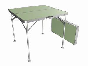 Mesa de acampamento dobr&aacute;vel dobrada e desdobrada Modelo 3D