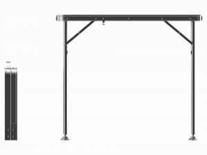 Folding camping table folded and unfolded Modelo 3D