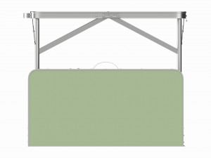 Folding camping table folded and unfolded Modelo 3D