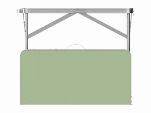 Mesa de acampamento dobr&aacute;vel dobrada e desdobrada Modelo 3D
