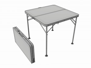 Folding camping table folded and unfolded Modelo 3D