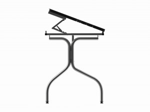 Folding glass top adjustable drafting table Model 3D