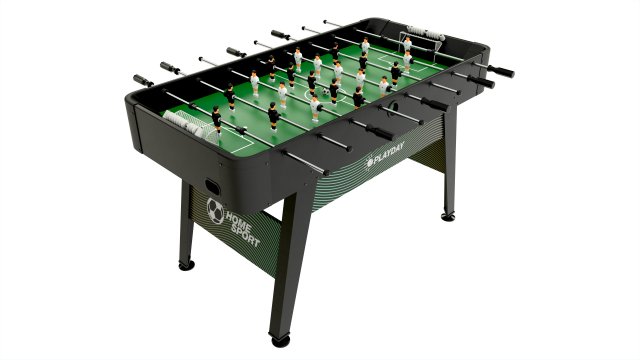 Football Table Game 01 Model 3D .c4d .max .obj .3ds .fbx .stl .blend 