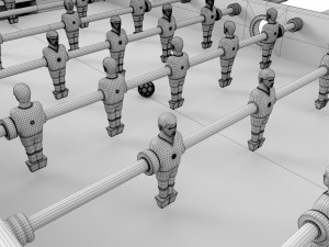 Football Table Game 01 Model 3D