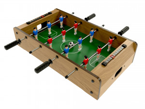 Football Table Game Wooden Modello 3D