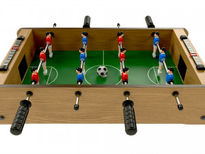 Football Table Game Wooden Modello 3D