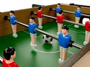 Football Table Game Wooden Modello 3D
