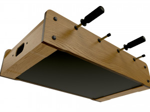 Football Table Game Wooden Modello 3D