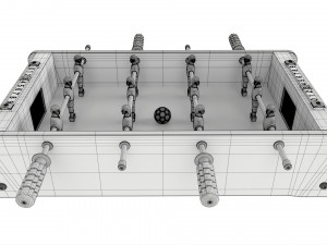 Football Table Game Wooden Modello 3D
