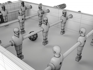 Football Table Game Wooden Modello 3D