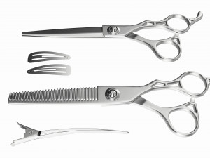 Hair Cutting Thinning Scissors Set Steel 3Dモデル