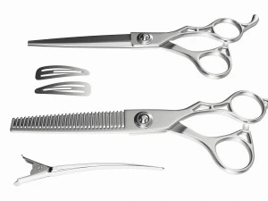 Hair Cutting Thinning Scissors Set Steel 3D Model