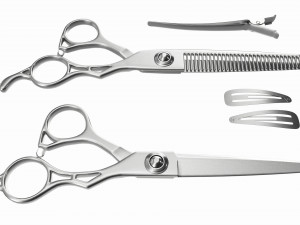 Hair Cutting Thinning Scissors Set Steel 3Dモデル