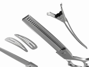 Hair Cutting Thinning Scissors Set Steel 3D Model