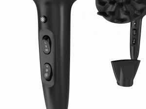 Hair Dryer with Accessories 3D Model