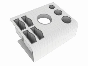 Hair Salon Rack Tool Holder Organizer 3D Model