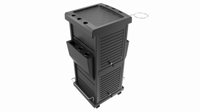 Hair Salon Trolley Rolling Cart with Drawers 3D मॉडल .c4d .max .obj .3ds .fbx .stl .blend