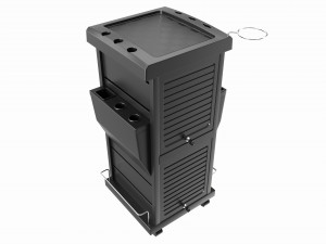 Hair Salon Trolley Rolling Cart with Drawers 3D मॉडल