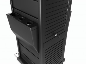 Hair Salon Trolley Rolling Cart with Drawers 3D मॉडल