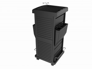 Hair Salon Trolley Rolling Cart with Drawers 3D मॉडल