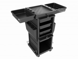 Hair Salon Trolley Rolling Cart with Drawers Attached Modelo 3D