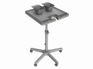 Hair Salon Trolley Utility Cart with Wheels 3D Model