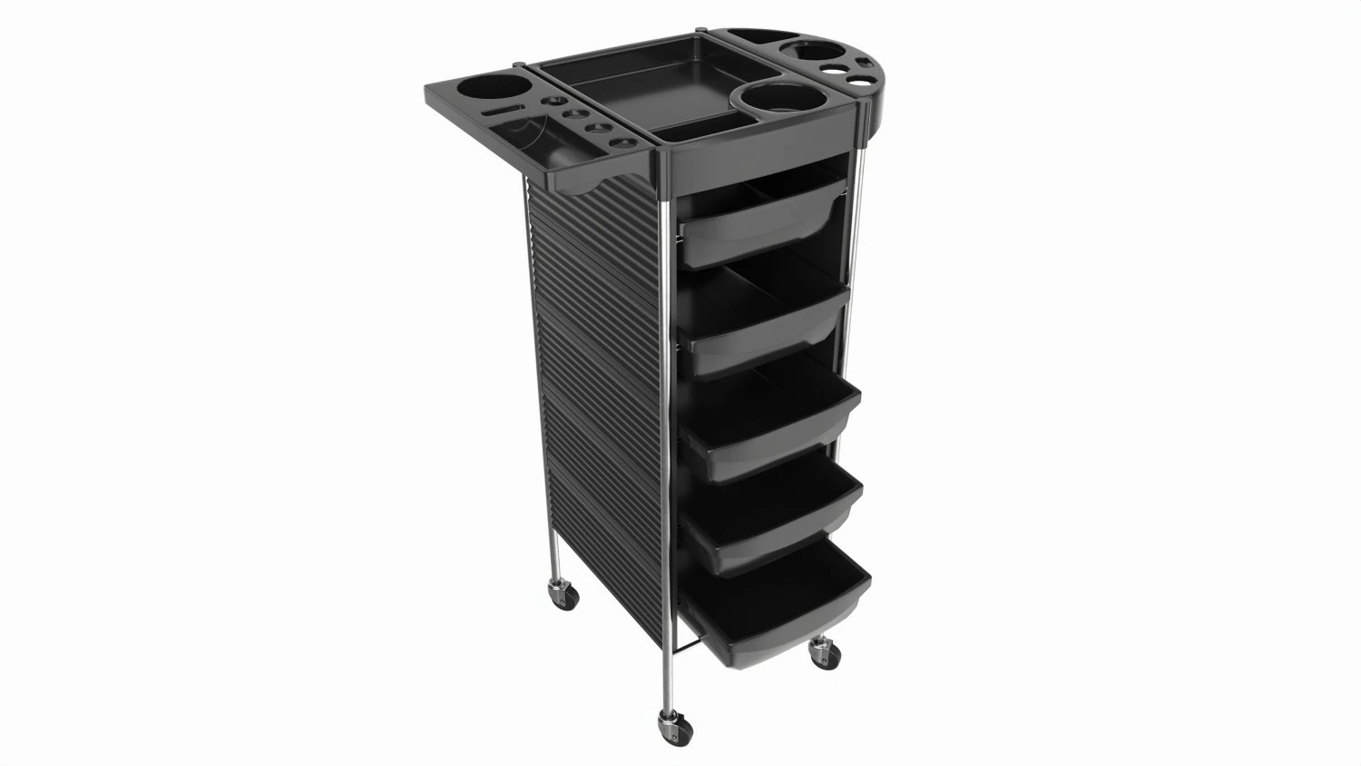 Carrello organizer per parrucchiere con porta accessori Modello 3D .c4d .max .obj .3ds .fbx .stl .blend