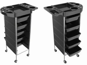 Carrello organizer per parrucchiere con porta accessori Modello 3D