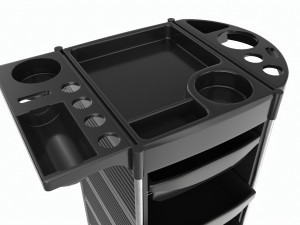Hairdresser Organizer Trolley with Accessory Holder Model 3D
