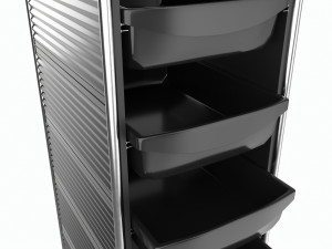 Hairdresser Organizer Trolley with Accessory Holder Model 3D