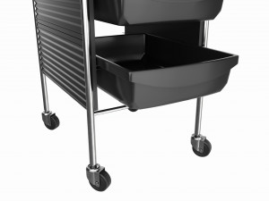 Hairdresser Organizer Trolley with Accessory Holder Model 3D
