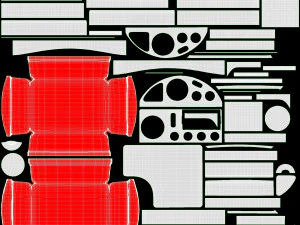 Carrello organizer per parrucchiere con porta accessori Modello 3D