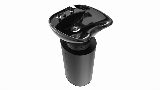 Hairdresser Sink Washing Station 3D Model .c4d .max .obj .3ds .fbx .stl .blend 