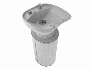 Hairdresser Sink Washing Station 3D Model