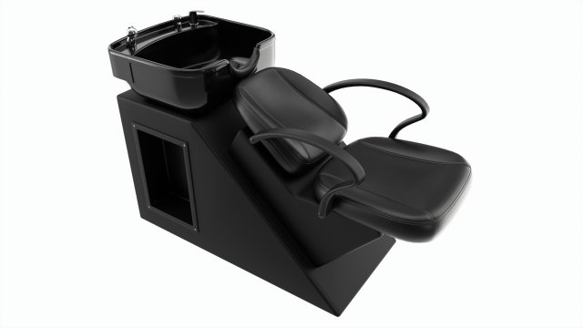 Hairdresser Sink Washing Station with Chair 3D Modell .c4d .max .obj .3ds .fbx .stl .blend