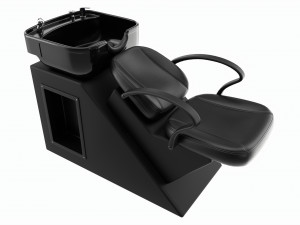 Hairdresser Sink Washing Station with Chair Modelo 3D