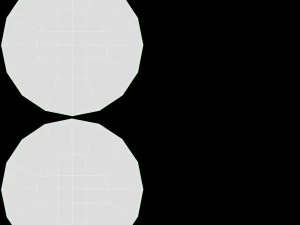 Biurko fryzjerskie montowane do ściany z lustrem Model 3D