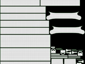 Biurko fryzjerskie montowane do ściany z lustrem Model 3D