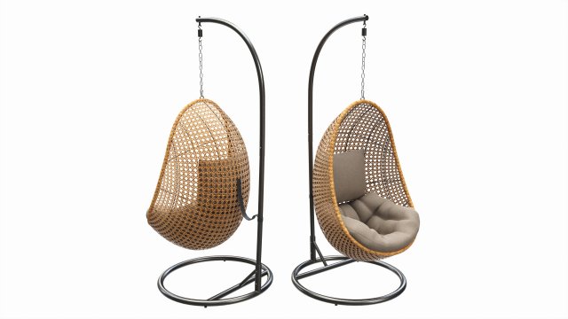 Hanging armchair with cushions 01 Model 3D .c4d .max .obj .3ds .fbx .stl .blend 