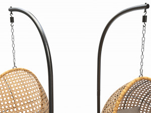 Hanging armchair with cushions 01 Model 3D