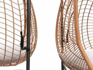 Poltrona suspensa com almofadas 02 Modelo 3D