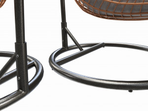 Hanging armchair with cushions 02 3D 模型