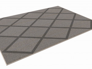 Indoor rectangle soft rug carpet grey Modèle 3D