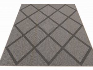 Indoor rectangle soft rug carpet grey Modèle 3D