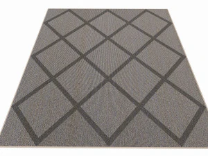 Indoor rectangle soft rug carpet grey 3D Model