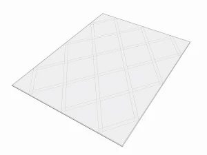 Indoor rectangle soft rug carpet grey 3D Model