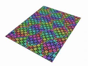 Indoor rectangle soft rug carpet grey 3D Model