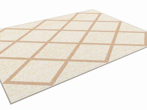 Tappeto morbido rettangolare per interni Modello 3D