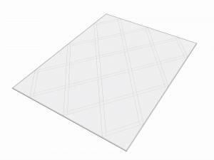 Indoor rectangle soft rug carpet light 3D Model