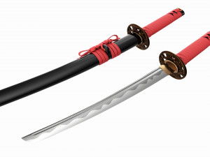 Japanese short sword O Tanto 3D Model